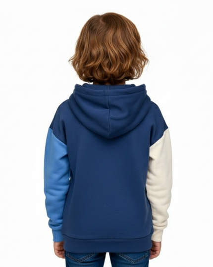 K-D Kids Hoodie, 8-16Yrs, Navy Color Block