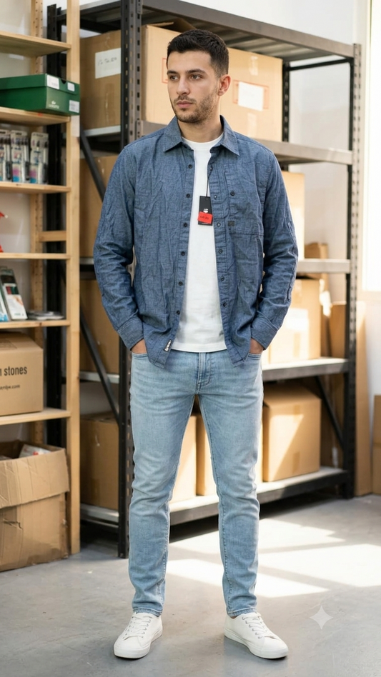 G-Star RAW Hiroto Chambray Shirt, H-A Stalt Straight