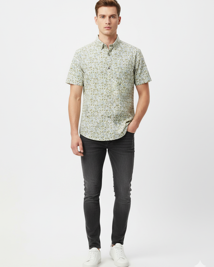 Denim & Flower Ricky Singh Men’s Floral Shirt – Trendy Casual Style