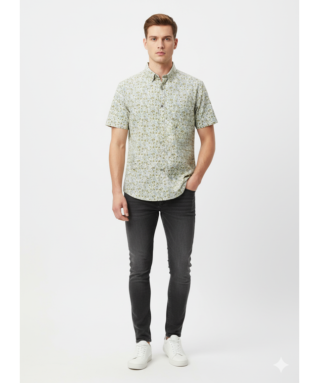 Denim & Flower Ricky Singh Men’s Floral Shirt – Trendy Casual Style