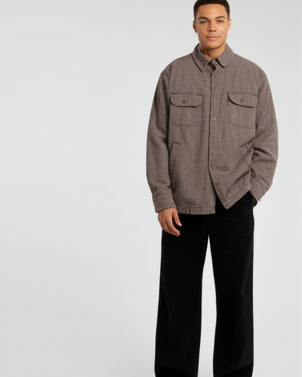 Grayers Outdoors Men’s Brown Shirt Jacket – Durable Casual Outerwear