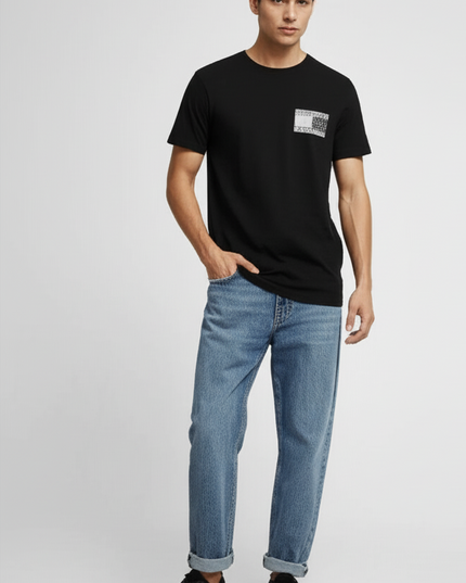 Tommy Jeans Men’s Black Cotton T-Shirt