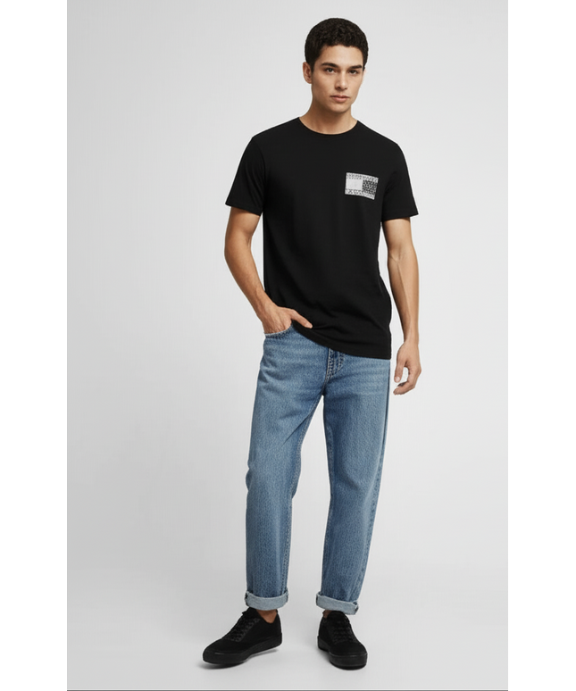 Tommy Jeans Men’s Black Cotton T-Shirt