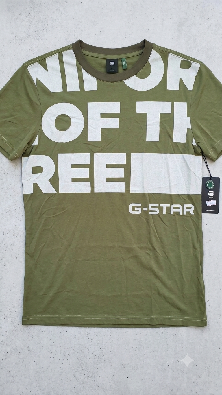 G-Star Raw Graphic Print T-Shirt – Olive Green