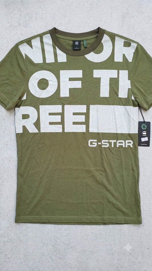 G-Star Raw Graphic Print T-Shirt – Olive Green