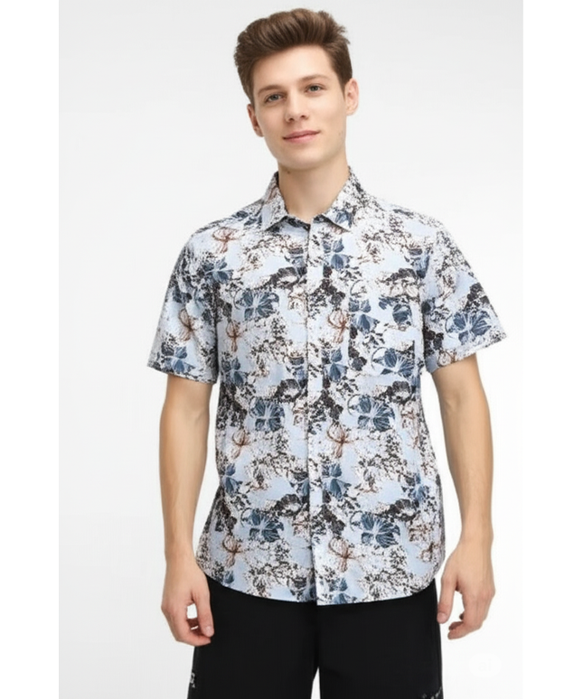 Denim & Flower Ricky Singh Men’s Floral Shirt – Trendy Casual Style