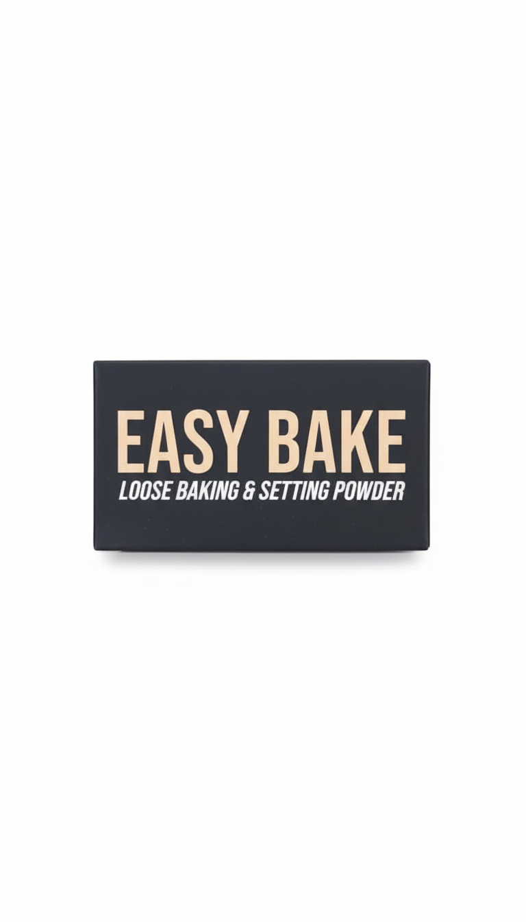 Huda Beauty Easy Bake box, side label