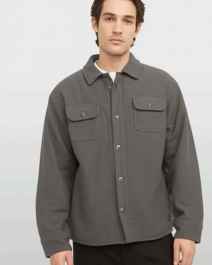 JACHS New York Men’s Gray Winter Jacket – Warm & Stylish Outerwear