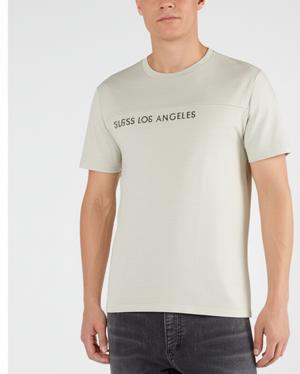 Guess Los Angeles Men’s Beige Cotton T-Shirt