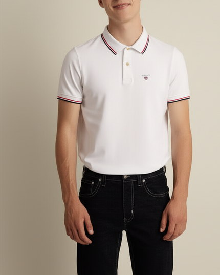 Gant Men’s White Cotton T-Shirt – Classic Casual Tee
