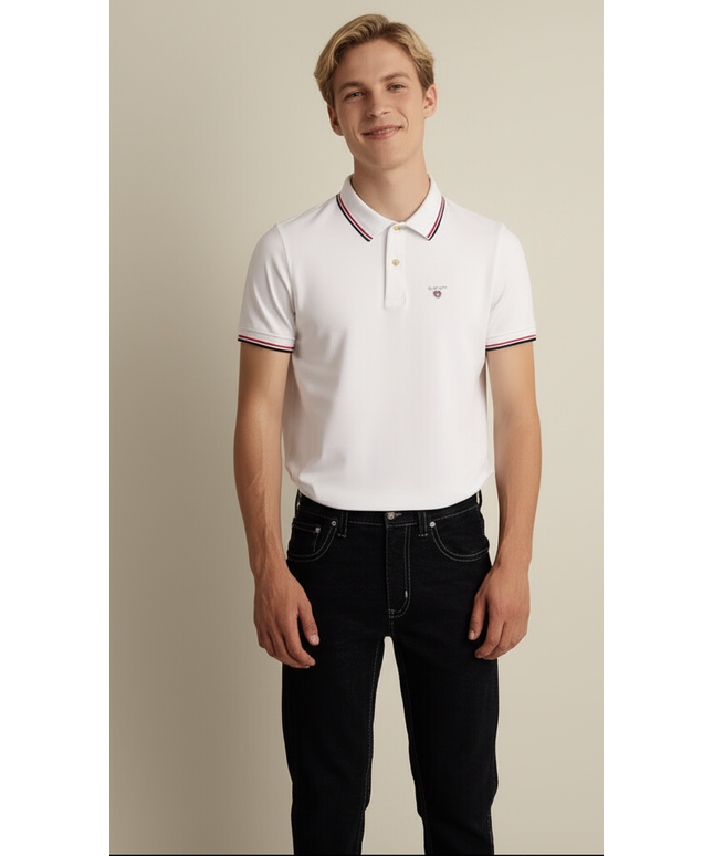 Gant Men’s White Cotton T-Shirt – Classic Casual Tee