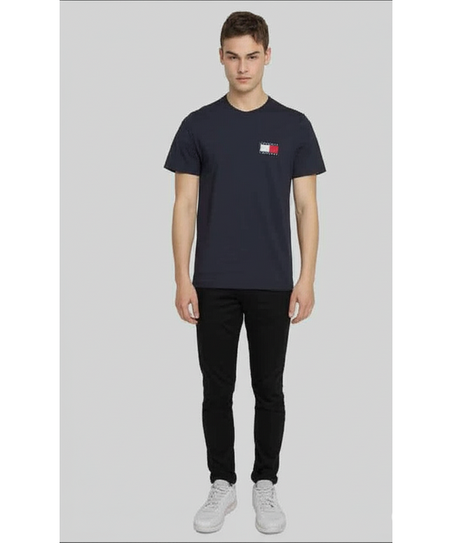 Tommy Jeans Men’s Navy Cotton T-Shirt – Classic Logo Tee M3