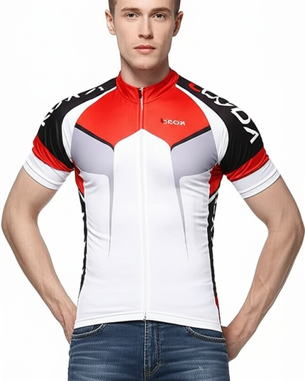 Lixada Men's Cycling Jersey Set Bicycle Short Sleeve Set Quick-Dry Breathable Shirt with 3D Cushion Shorts Padded