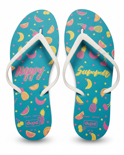 Dupe Turquoise Women's Flip Flops