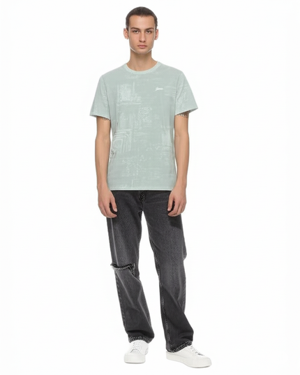 Guess Eco Men’s Light Green Cotton T-Shirt