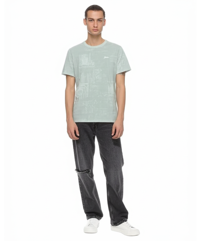 Guess Eco Men’s Light Green Cotton T-Shirt