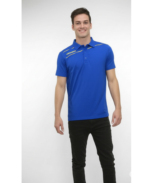 uhlsport 3.0 Stream Polo Shirt Blue - Yellow