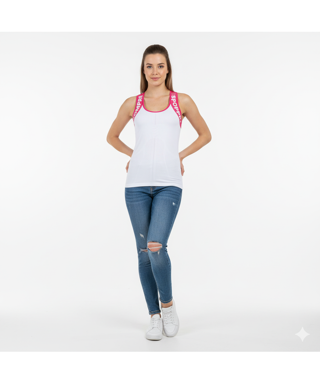Compressport Trail & Running Shirt Tank  Woman White