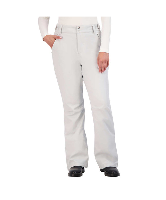 SIZE: S - Gerry Ladies Stretch Snow Pants Fleece-Lined Stretch Gray