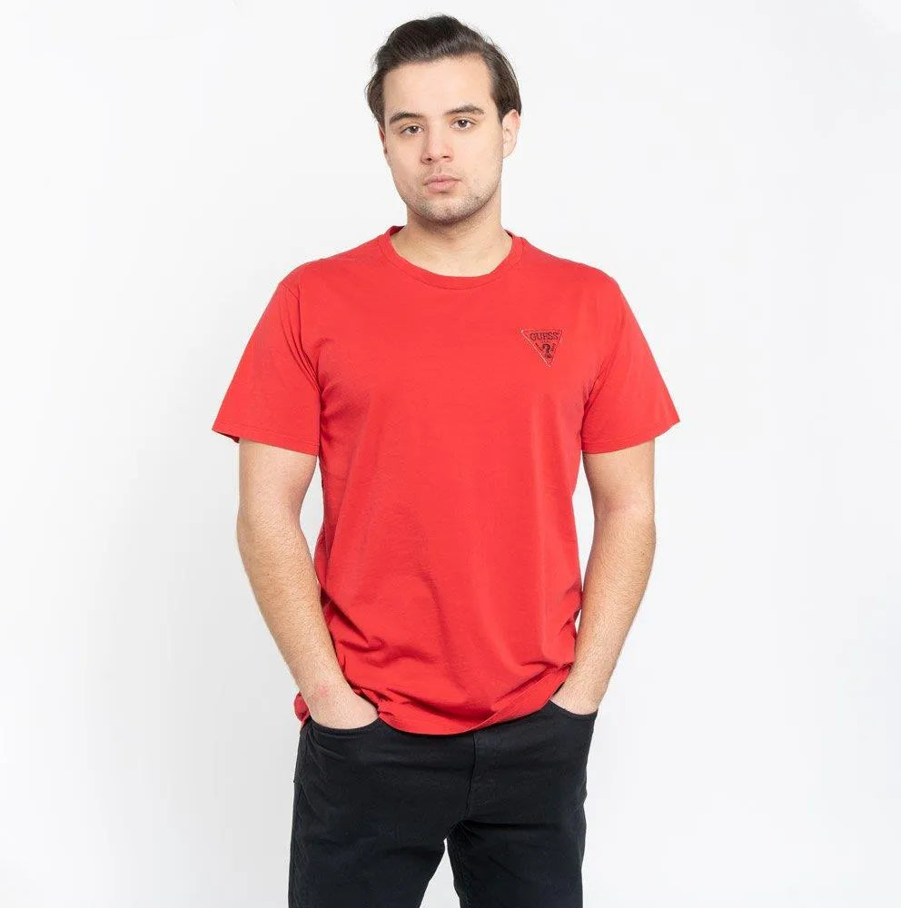 Guess Logo Organic Basic Men'S T-Shirt Red