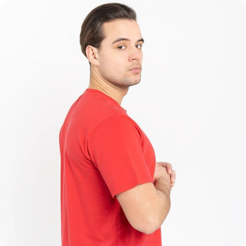 Guess Logo Organic Basic Men'S T-Shirt Red