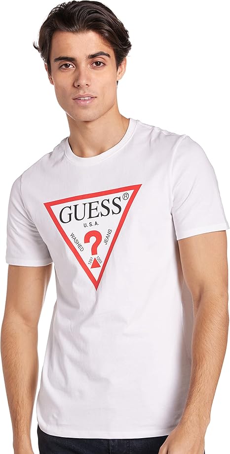 Guess Men'S Original Logo T-Shirt White