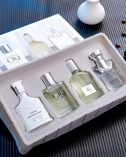 Men's Perfume Set Silver Charm mountain spring and fragrant net red explosion perfume four set