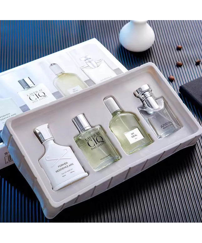 Men's Perfume Set Silver Charm mountain spring and fragrant net red explosion perfume four set