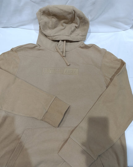 American Eagle Outfitters Men's Brown and Tan Hoodie L