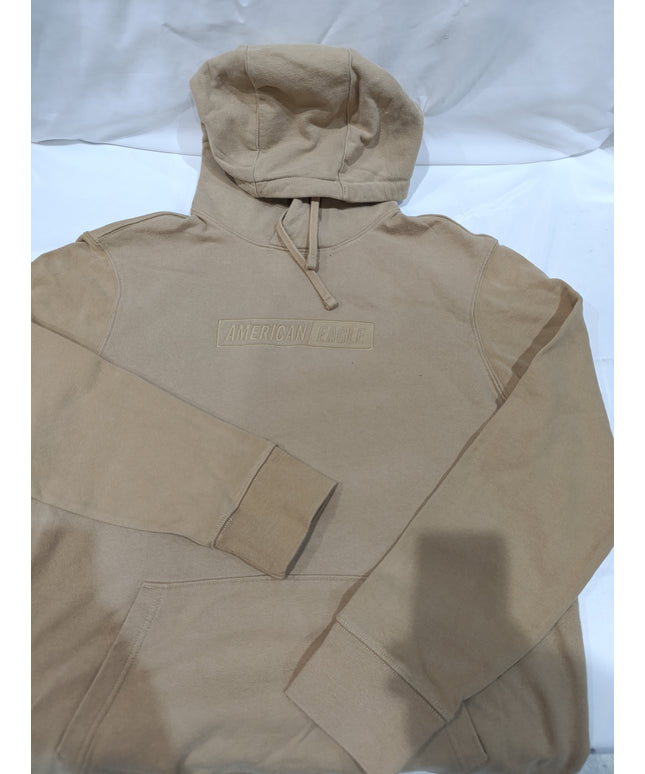 American Eagle Outfitters Men's Brown and Tan Hoodie L