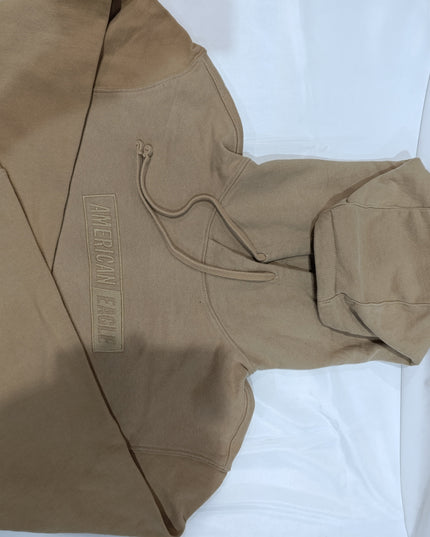 American Eagle Outfitters Men's Brown and Tan Hoodie L