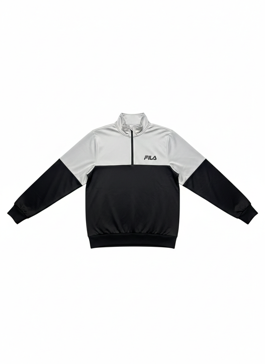 Fila Men'S Circuit Performance 1/2 Zip 'Black & White'