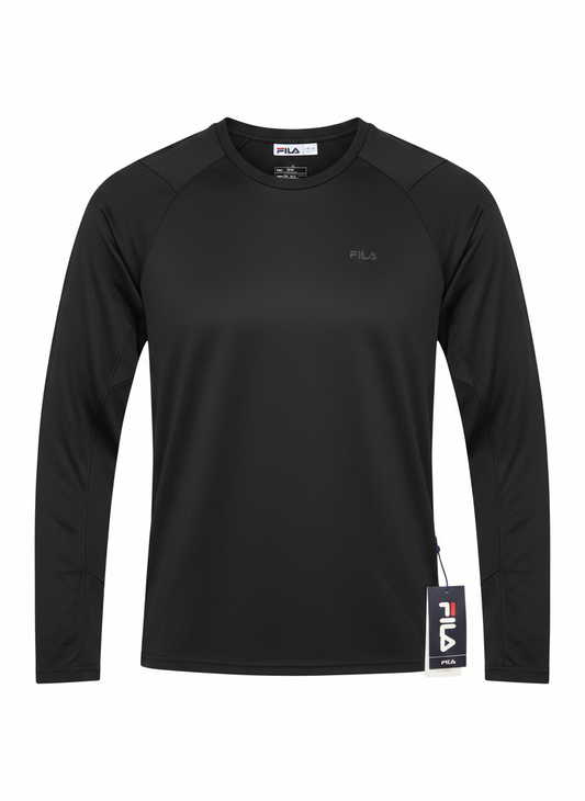 Fila Long Sleeved Black T-Shirt For Men