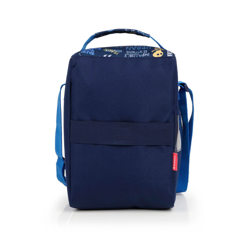 Gabol Blue Thermic Lunch Bag, Skull Print (235057)