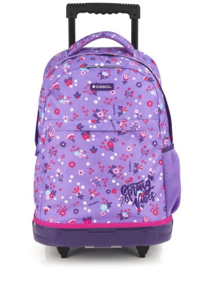 Gabol Violet Spring Vibes Kids Trolley Bag