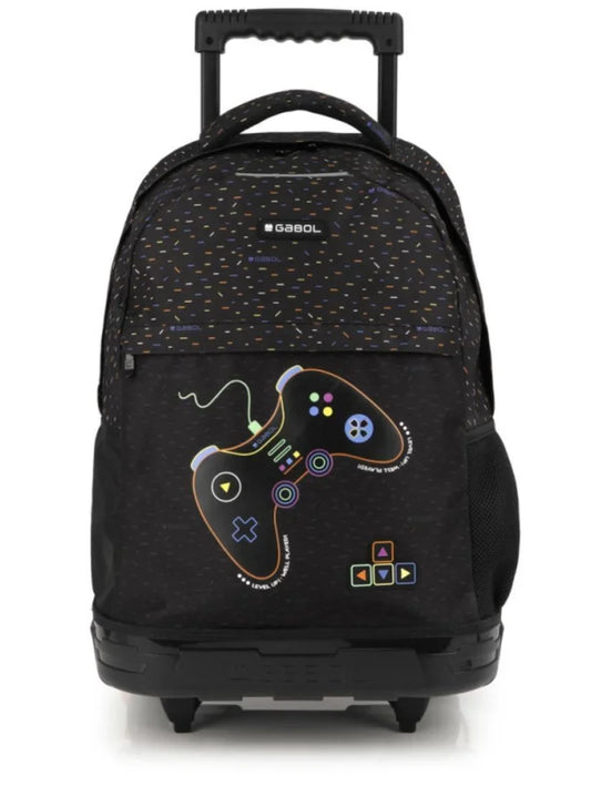 Gabol Black Level Up Well Played Kids Trolley Bag