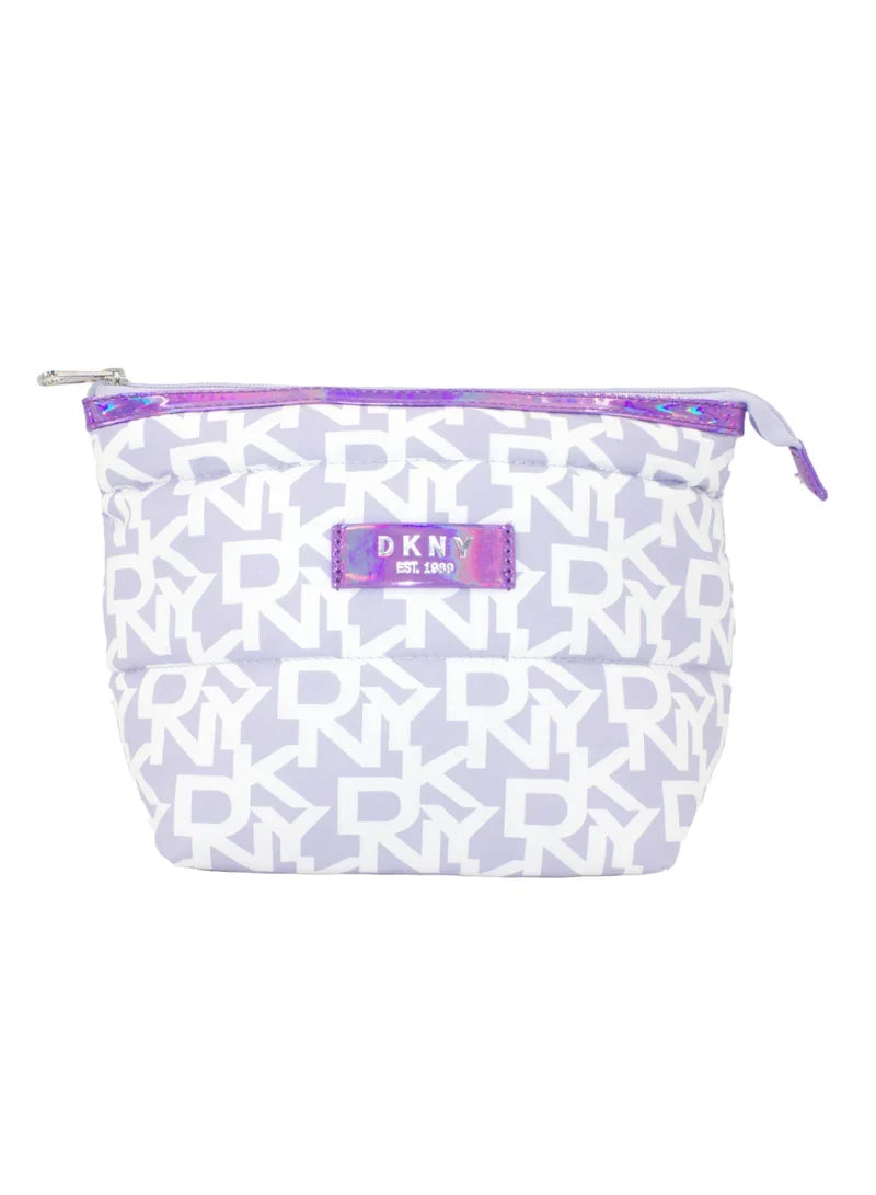 DKNY Skylight Puffer Beauty Bag, Lavender & White