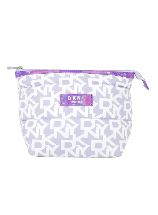 DKNY Skylight Puffer Beauty Bag, Lavender & White