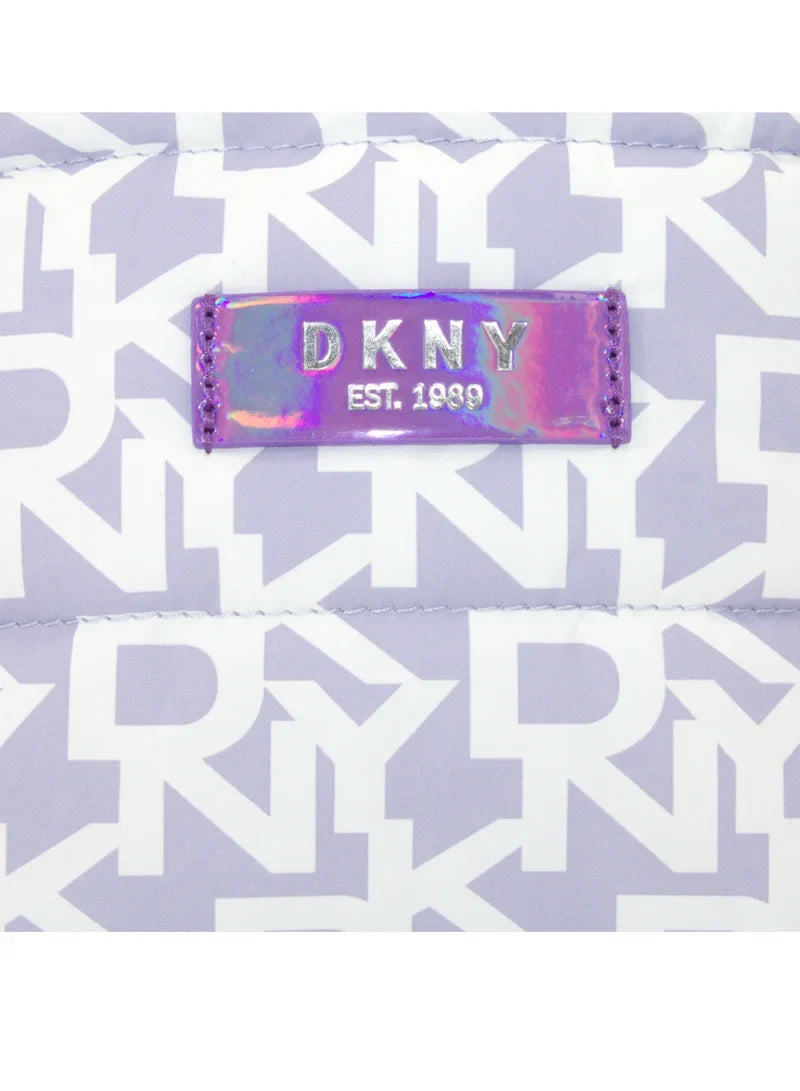 DKNY Skylight Puffer Beauty Bag, Lavender & White