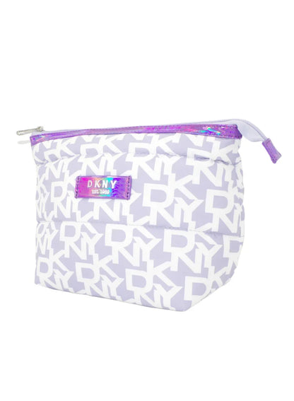 DKNY Skylight Puffer Beauty Bag, Lavender & White