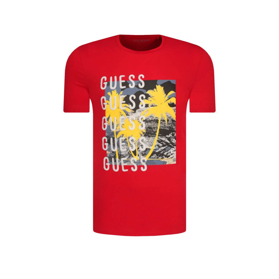 Guess Men'S Camuspace Graphic T-Shirt – Red
