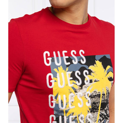 Guess Men'S Camuspace Graphic T-Shirt – Red