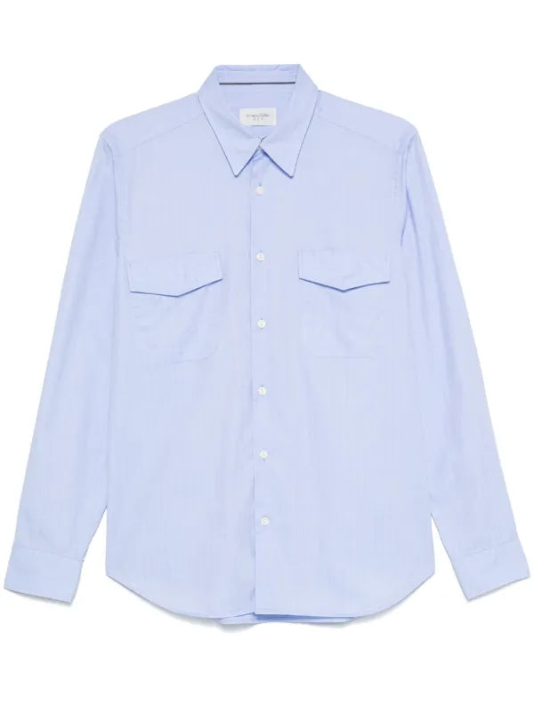G-Star Raw H-A2 Pkt Shirt Wmn L/S Scuba Blue White Indell Weave Shirt
