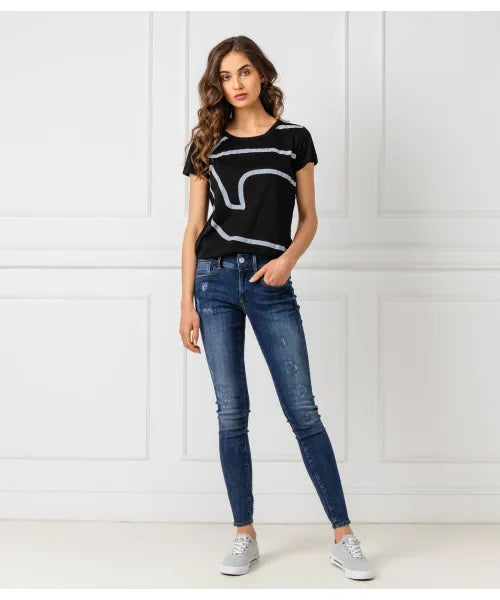 G-Star Raw Women Flemsyer Straight R T Wmn S/S Dk Black Ny Jersey T-Shirt