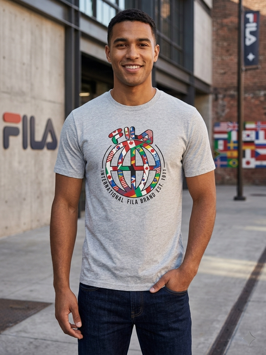 Fila Black "International Fila Brand Est.1911" T-Shirt Men