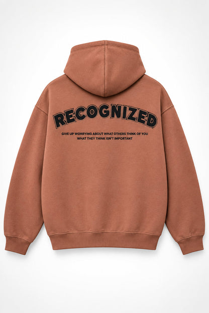 Clearance of Momento Hoodie – RED Graphic Hoodie – Terracotta Brown