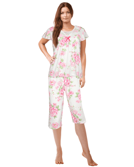 SIZE: XL - JEFFRICO Womens Pajamas For Women Capri Set Sleepwear Soft Pajamas