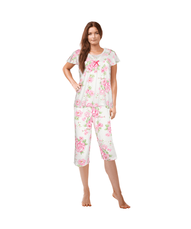 SIZE: XL - JEFFRICO Womens Pajamas For Women Capri Set Sleepwear Soft Pajamas