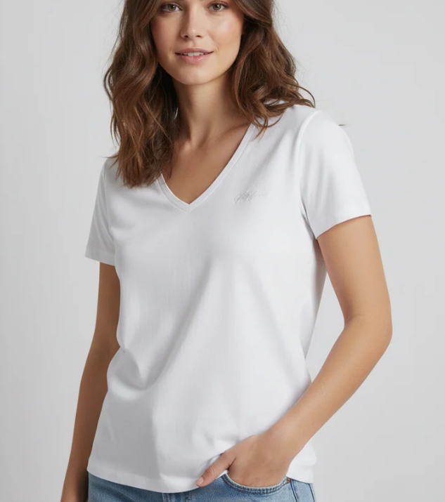 G-Star Raw Women'S Graphic 2 V-Neck T-Shirt – White