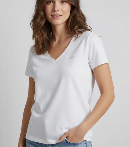 G-Star Raw Women'S Graphic 2 V-Neck T-Shirt – White